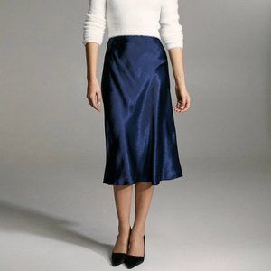 Aritzia Babaton Satin Midi Slip Skirt